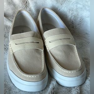 Cole Haan Women's GrandPrø Rally Canvas Penny Loafer in Shortbread Dove